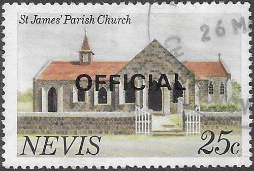 1981 Nevis Official SG O13 Fine Used