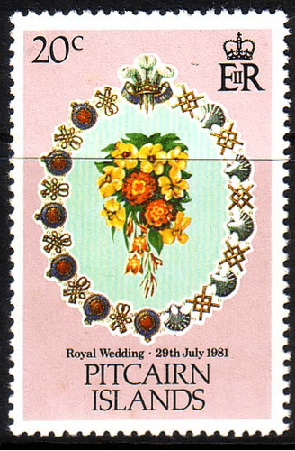 1981 Pitcairn Islands Charles and Diana Royal Wedding SG 219 Fine Mint