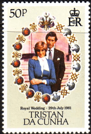 1981 Tristan Da Cunha Charles and Diana Royal Wedding SG 310 Fine Mint