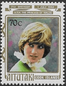 1982 Aitutaki 21st Birthday of Princess of Wales Sg 411 Fine Mint