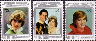 1982 Aitutaki Birth of Prince William of Wales (2nd issue) Set Fine Mint