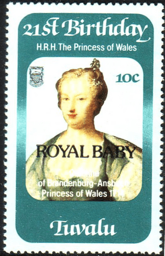 1982 Tuvalu Diana 21st Birthday ROYAL BABY Overprint SG 189 Fine Mint