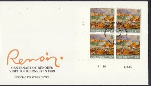 1983 Renoir Paintings Block Marine First Day Cover