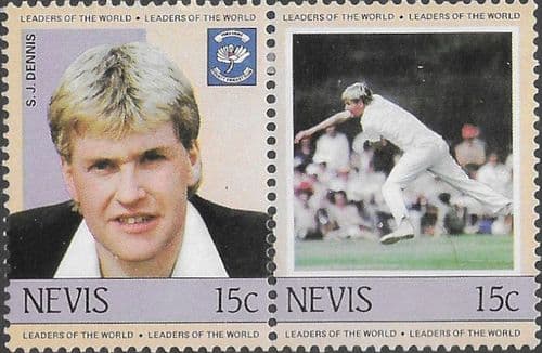 1984 Nevis Cricket (2nd series) SG 239/40 Fine Mint
