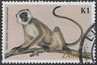 1985 Zambian Primates SG 428 Fine Used