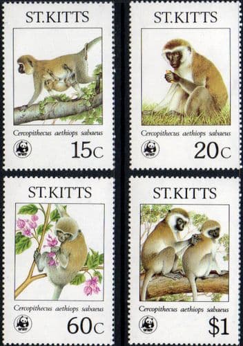 1986 St Kitts Endangered Species Set Fine Mint