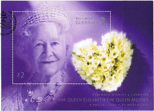 2002 Guernsey Queen Mother Commemoration Miniature Sheet MS 971 Fine Mint