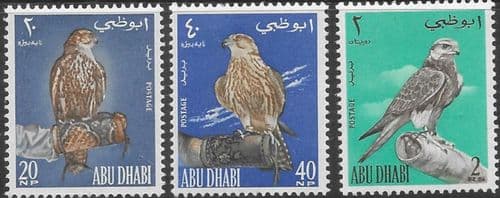 Abu Dhabi Stamps 1965 Falconry Set Fine Mint