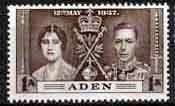 Aden 1937 Coronation SG 13 Fine Mint