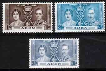 Aden 1937 King George VI Coronation Set Fine Mint