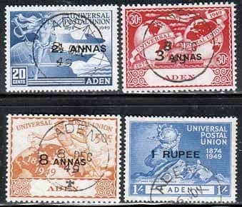 Aden 1949 Universal Postal Union Set Fine Used