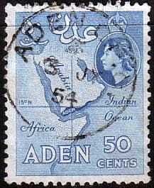 Aden 1953 SG 58 Map Fine Used