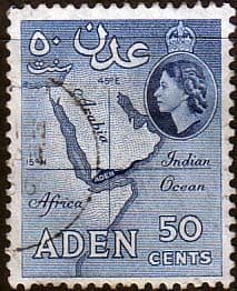 Aden 1953 SG 59 Map Fine Used