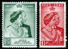 Aden Mukalla 1948 Royal Silver Wedding Set Fine Mint