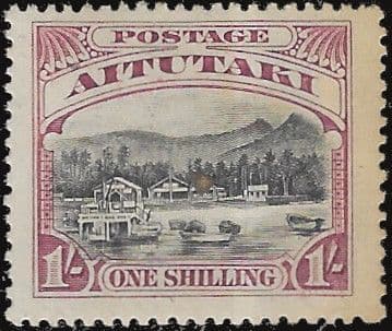 Aitutaki 1920 Avarua Harbour SG 29 Fine Mint