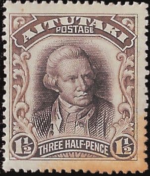 Aitutaki 1920 Captain Cook SG 26 Fine Mint