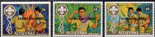 Aitutaki Island 1983 World Scout Jamboree Set Fine Mint