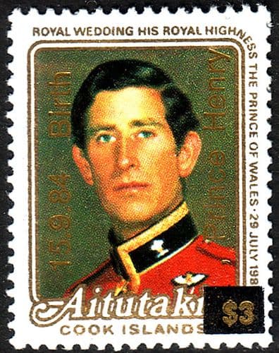 Aitutaki Island 1984 Royal Baby Prince Henry SG 508 Fine Mint