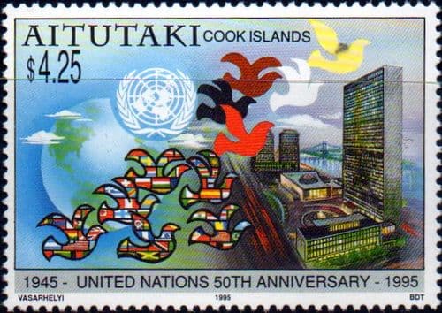 Aitutaki Island 1995 United Nations Set Set Fine Mint