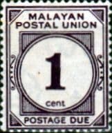 Malayan Postal Union 1945 SG D7 Post Due Fine Mint