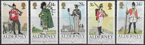 Alderney 1985 Regiments of the Alderney Garrison Set Fine Mint