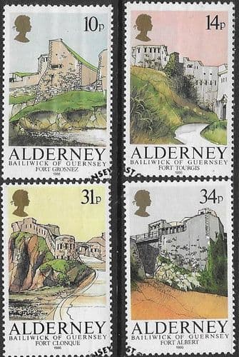 Alderney 1986 Forts Set Fine Used