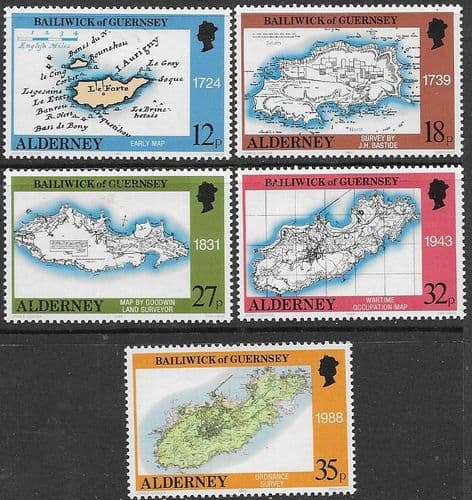 Alderney 1989 Bastide's Survey Set Fine Mint