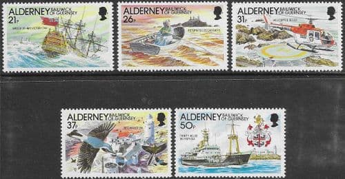 Alderney 1991 Automation of The Casquets Lighthouse Set Fine Mint