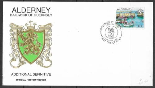 Alderney 1991 Braye Harbour SGA 12b on First Day Cover Fine Used