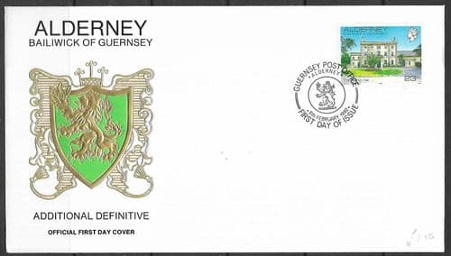 Alderney 1992 The Island Hall SGA 12c on First Day Cover Fine Used