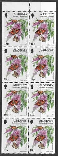 Alderney 1994 Flora and Fauna SGA 70bb Booklet Pane Fine Mint