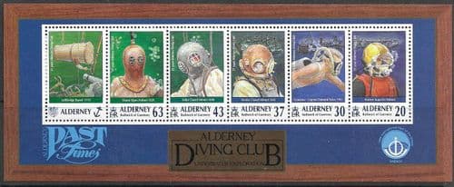 Alderney 1998 Diving Club Miniature Sheet Fine Mint