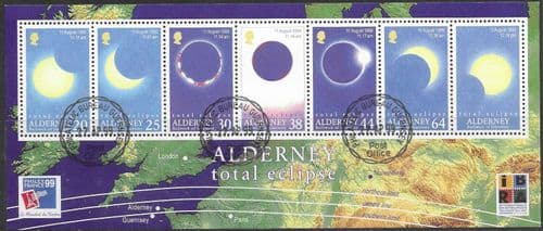 Alderney 1999 Total Eclipse of the Sun Miniature Sheet Fine Used
