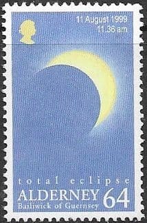 Alderney 1999 Total Eclipse of the Sun SGA 130 Fine Mint