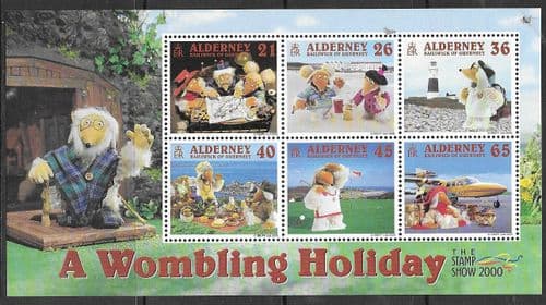 Alderney 2000 A Wombling Holiday Miniature Sheet Fine Mint