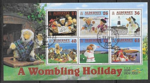 Alderney 2000 A Wombling Holiday Miniature Sheet Fine Used
