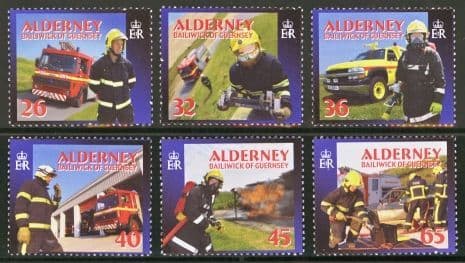 Alderney 2004 Fire Service Set Fine Mint