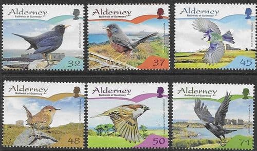 Alderney 2007 Resident Birds Set Fine Mint