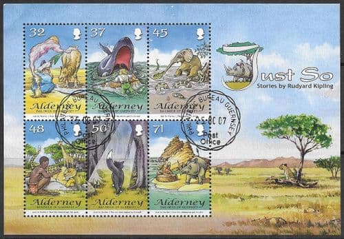 Alderney 2007 Rudyard Kipling's Just So Stories Miniature Sheet Fine Used