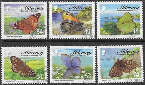 Alderney 2008 Butterflies Set Fine Used