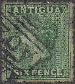 Antigua 1863 Queen Victoria SG 9 Fine Used