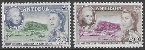 Antigua 1961 Restoration of Nelsons Dockyard Set Fine Mint