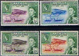 Antigua 1962 Stamp Centenary Set Fine Mint