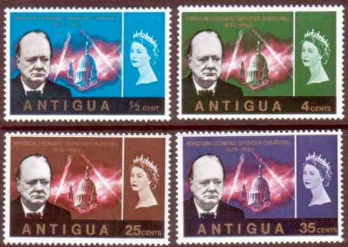Antigua 1966 Churchill Set Fine Mint