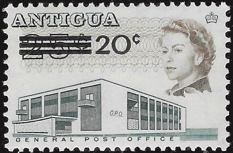 Antigua 1970 General Post Office SG 256 Surcharged Fine Used