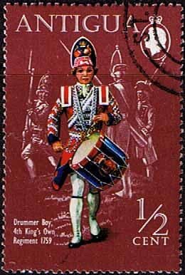 Antigua 1970 Military Uniforms SG 290 4th Kings Own Regiment 1759 Fine Used