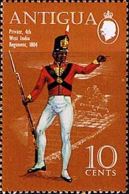 Antigua 1970 Military Uniforms SG 291 4th West India Regiment 1804 Fine Mint