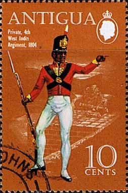Antigua 1970 Military Uniforms SG 291 4th West India Regiment 1804 Fine Used