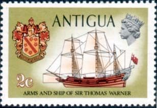 Antigua 1970 Ships and Captains SG 271 Sir Thomas Warners emblem and Concepcion Fine Mint