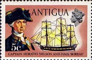 Antigua 1970 Ships and Captains SG 274 Nelson and H.M.S. Boreas Fine Mint